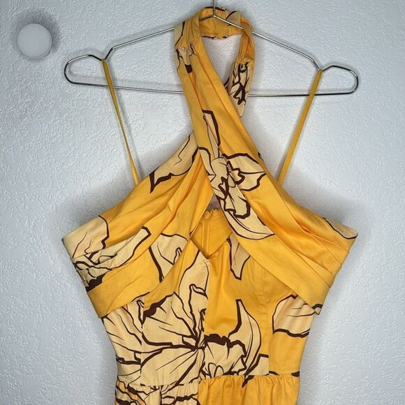 NWT HUTCH Anthropologie Floral Halter Maxi Dress Size 6 - Picture 4 of 15